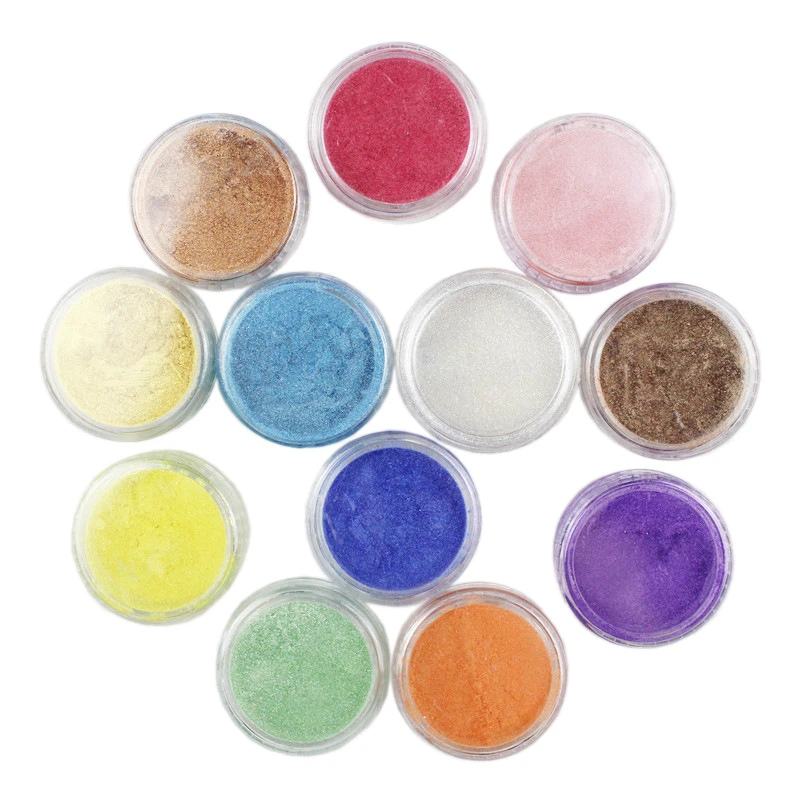 

1 Case 12 Box Mixed Color Makeup Grade Eyeshadow Pearl Glitter Powder Dust Pigment Chrome For Nail Art Body Face DIY Decorations