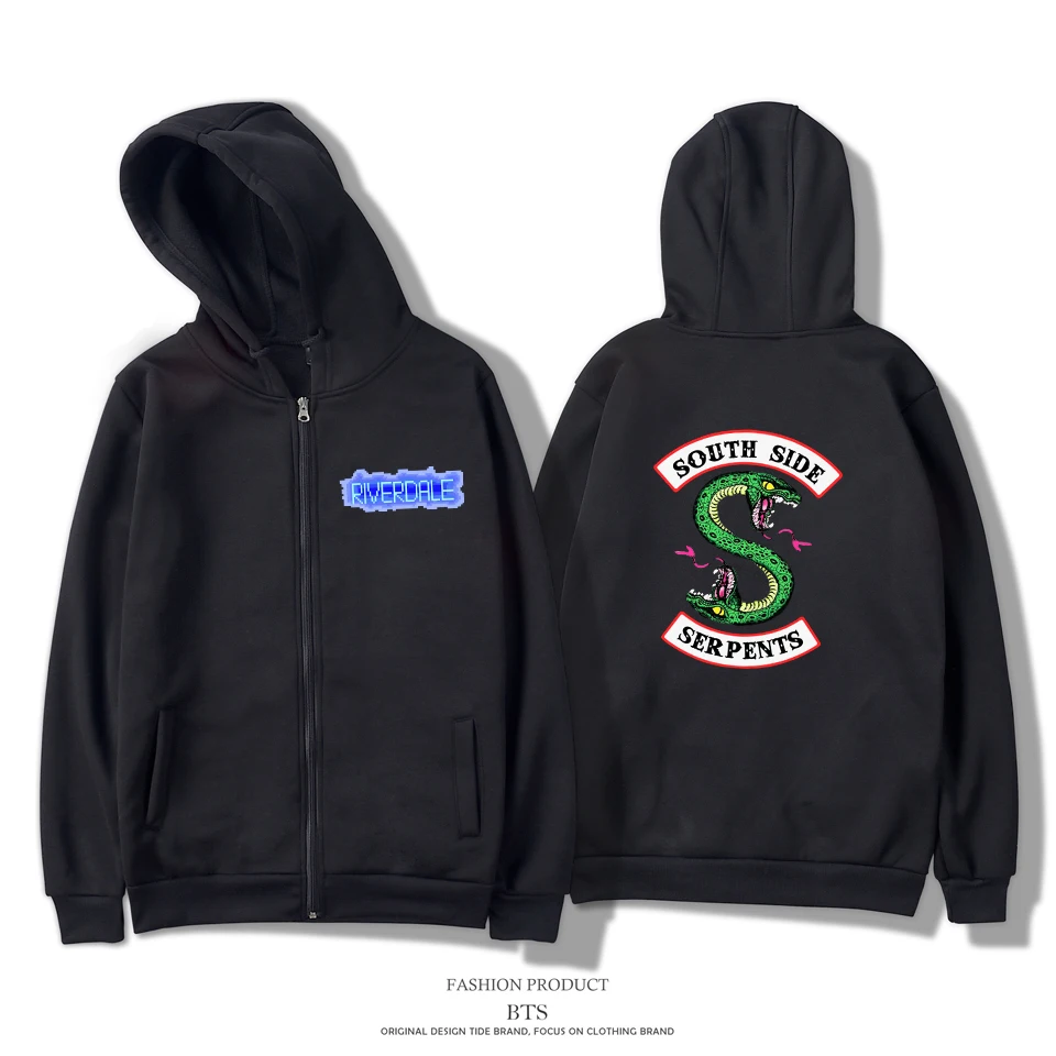

LUCKYFRIDAYF Riverdale Hoodies Sweatshirts Men/Women Zipper Casual Hipster Brand Comfortable Printing Long Women Zipper Hoodie