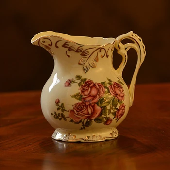 

YOLIFE 340 ML Ivory Porcelain Milk Jug For Afternoon Tea Coffee Service Tableware Decor espresso tool