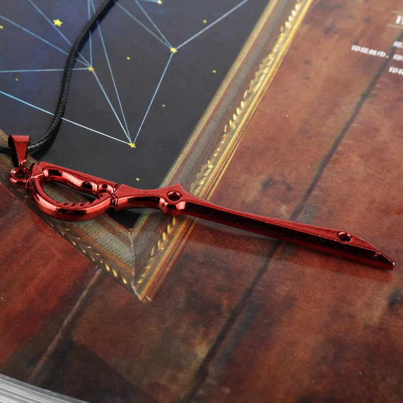 Горячая аниме KILL la колье чокер Косплей Matoi Ryuko Мини Металл Красный лезвие ножниц