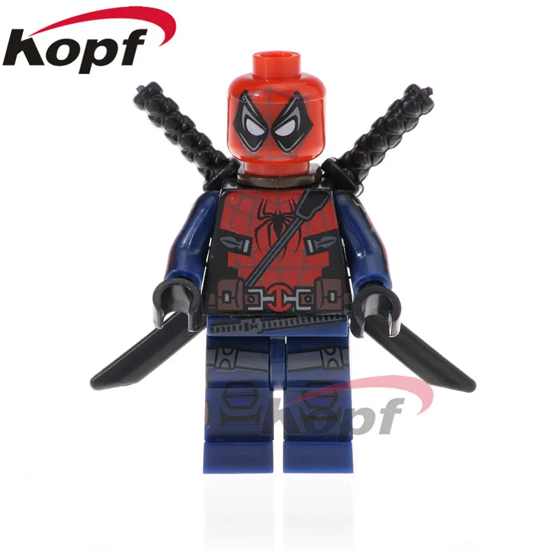 

Single Sale Super Heroes Figures Spiderman Wild Deadpool Anti-Venom Wolverine Batman Building Blocks Children Toys Gift PG1585