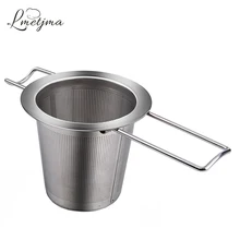 LMETJMA многоразовое инфузионное чайное ситечко из нержавеющей стали, корзина для фильтра, складная чайная корзинка для заварки, ситечко для чайника KC0012