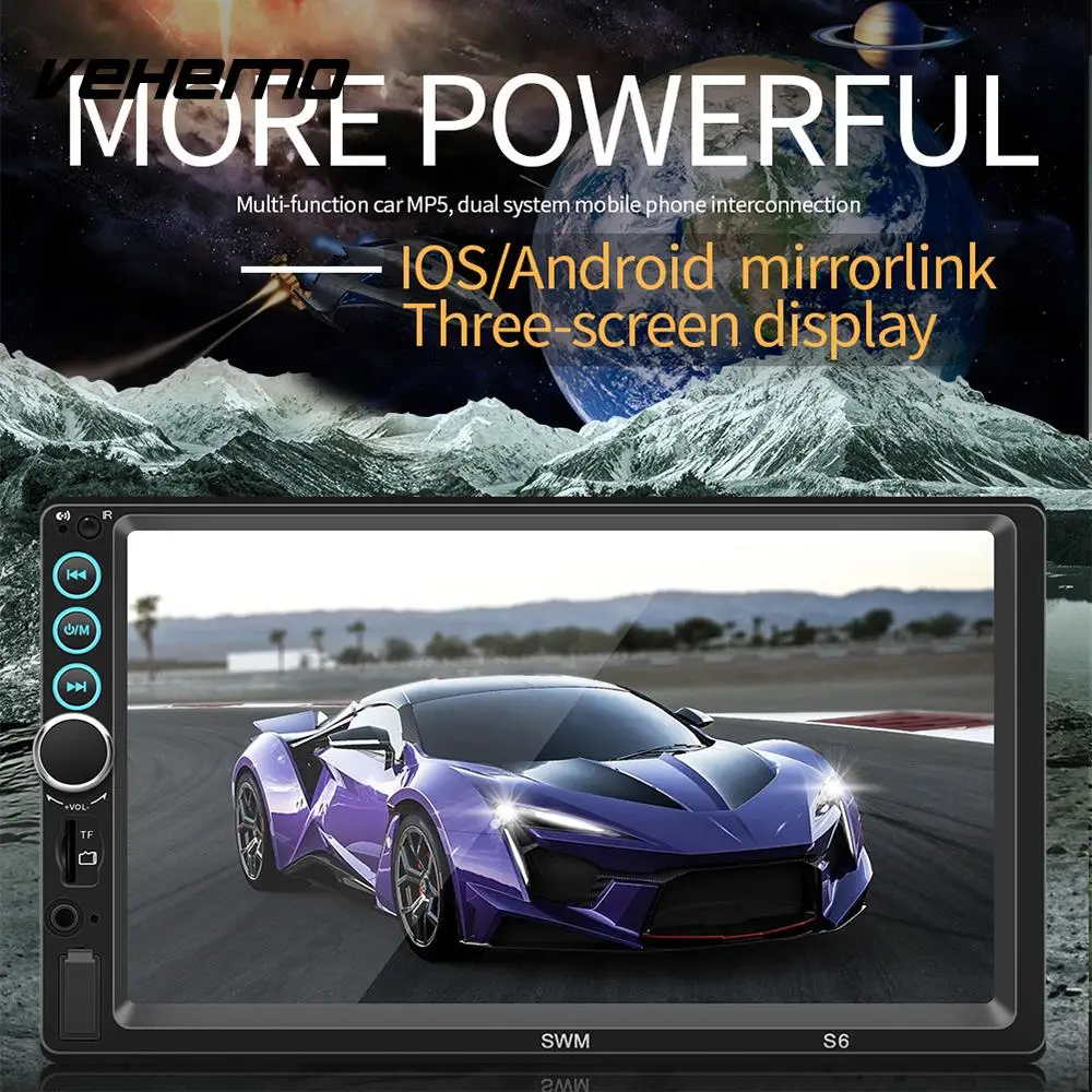 

VEHEMO 7inch FM/USB/AUX Auto MP5 Player Car MP5 Player FM Radio Radio Automobile Smart MP5 Player MP5 Automotive for Rear View