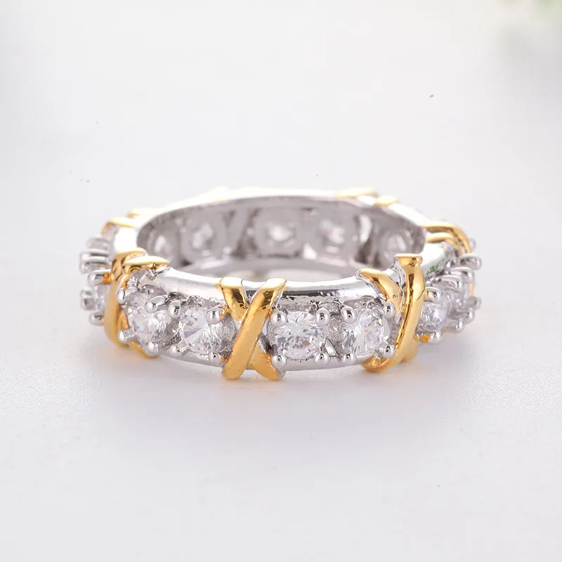 Однорядные кольца на палец средней длины с кристаллами и желтым крестом х Формы Украшения Кольца из сплава в стиле панк ювелирные изделия Z3H776 - Цвет основного камня: ring