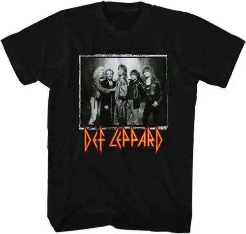 

The New Def Leppard Group Photo Adult T Shirt Heavy Metal Music 100% Cotton Tee Shirt