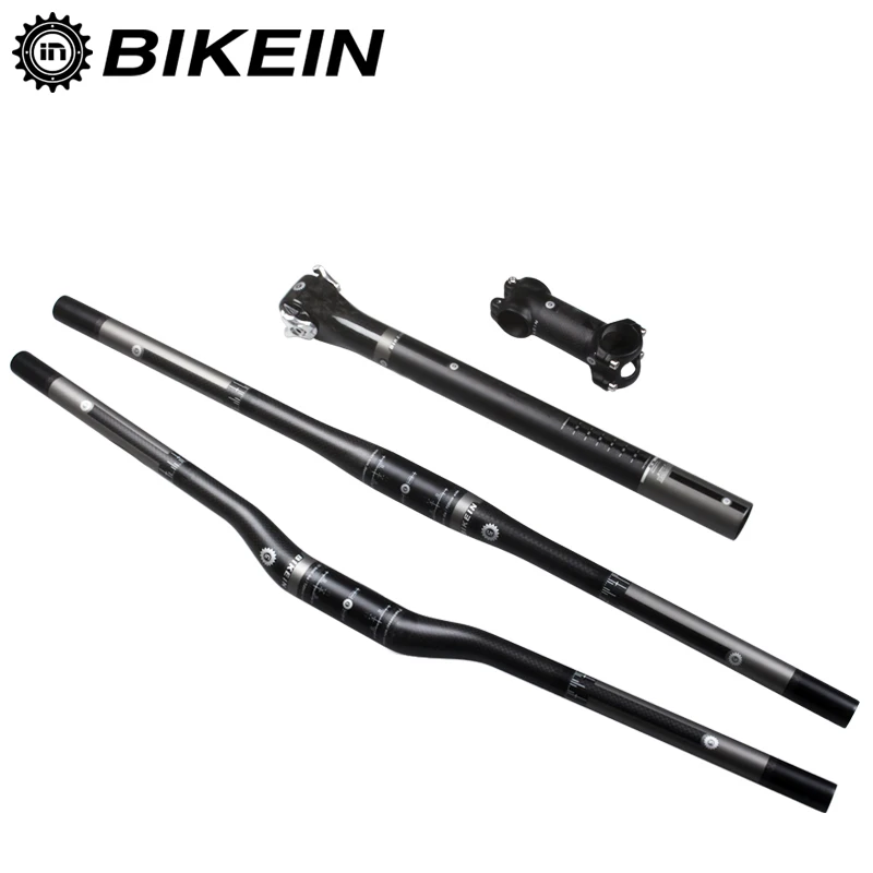 

BIKEIN Mountain Bike Handlebar 600-720mm Seatpost 5/20 Angle 27.2/30.8/31.6mm Stem 80/90/100/110mm MTB Carbon Bicycle Parts