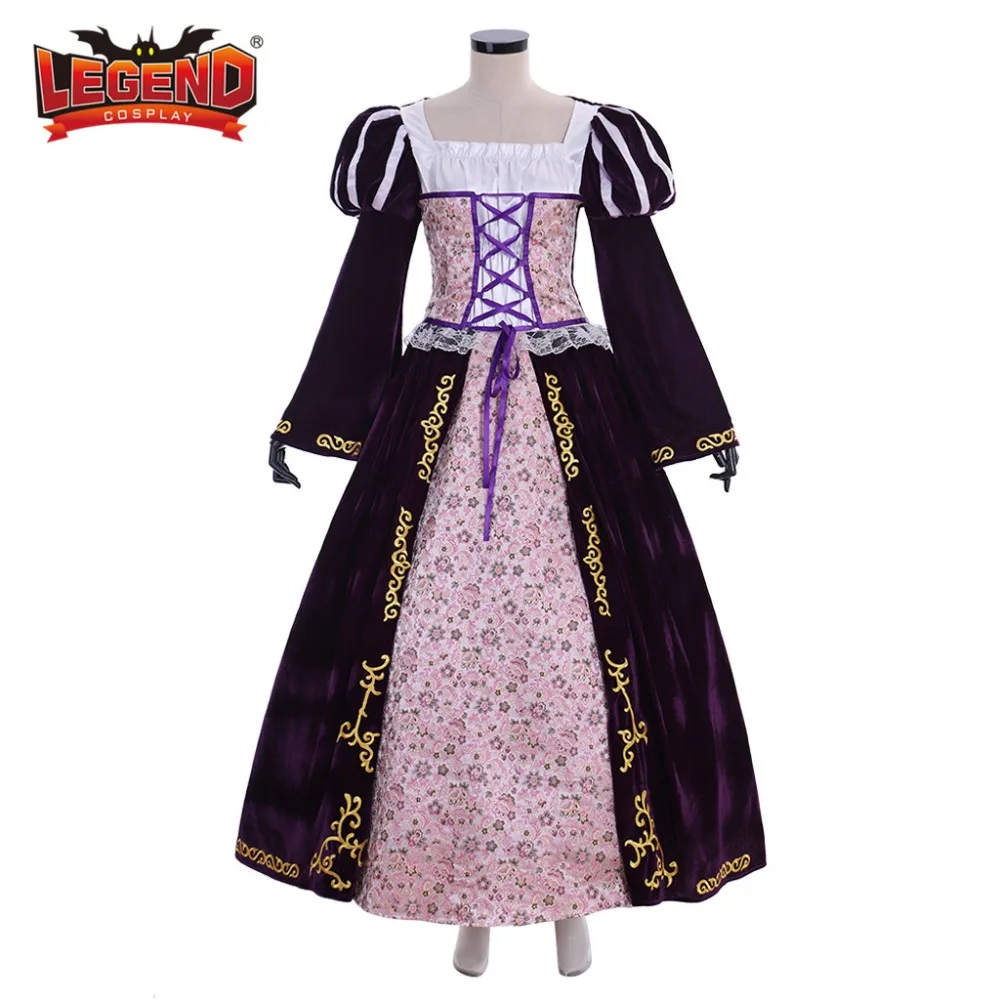 

Tangled Princess Rapunzel Deluxe Costume dress cosplay costume velvet dress