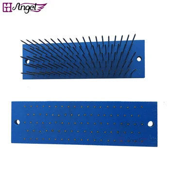 

93 Teeth 2pcs/set Professional Hair Hackle Tangle Hair Brush for Raw Hair Making Hair Extensions Tools Stainless Steel Needles