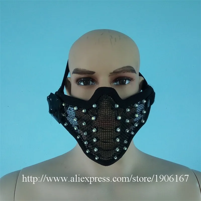 white color led luminous party mask01