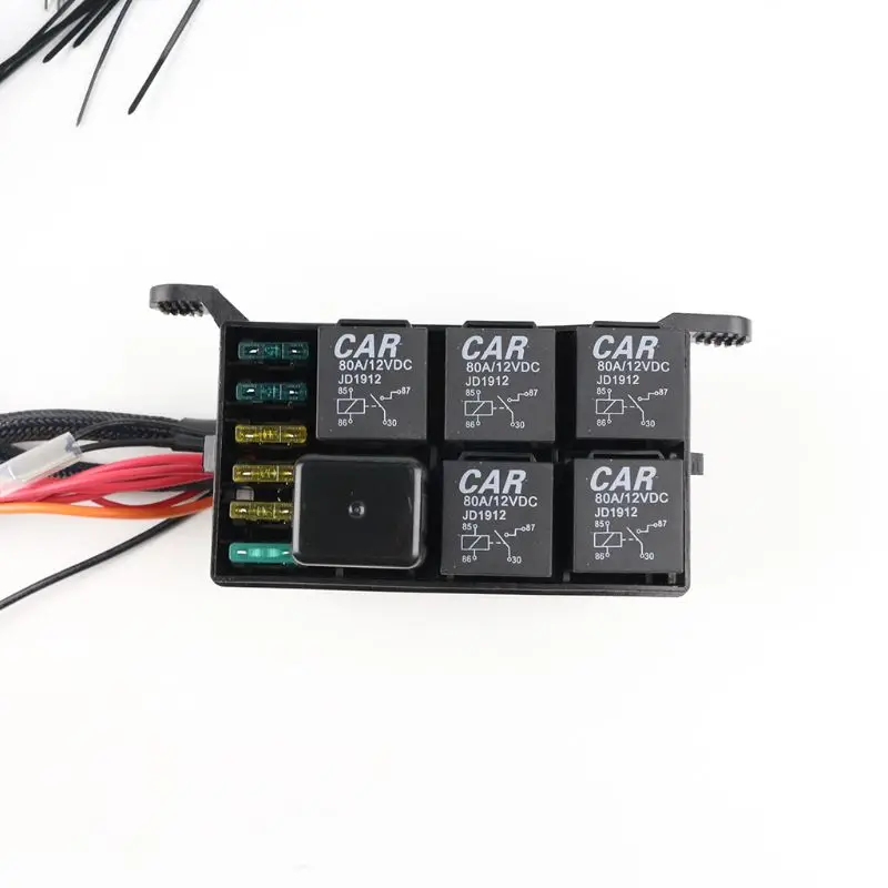 

A Pillar Switch Pod and Fuse Relay Box Source Control System For Jeep Wrangle JK JKU 2007-2018 Waterproof 4 Rocker Switch Wire