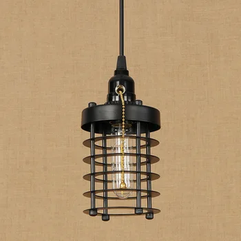 

Black Iron American Vintage led pendant light Industrial Creative Retro Loft Pendant Light Restaurant Lamp E27 RPL0037