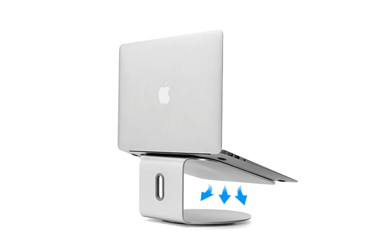 Алюминиевая Подставка для ноутбука с поворотом на 360 градусов, подставка для ноутбука, охлаждающая подставка для ноутбука, поддержка 10-17 дюймов MacBook Pro Air