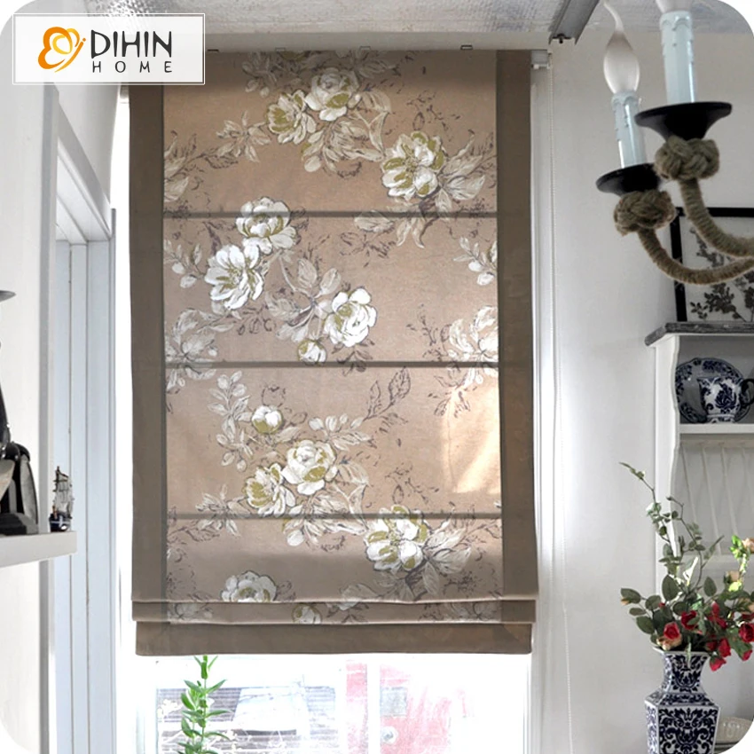 

DINHIN Excluded Home Vertical New Arrival Professional Roman Blinds Shengjiang Curtain Shutter Curtains for free Shipping