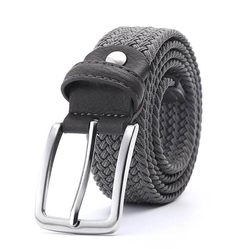 Elastic Belt For Men And For Women Waist Belt Canvas Stretch Braided Woven Leather Belt 1-3/8" Wide Dark Brown Extend 160 CM branded belt for men Belts