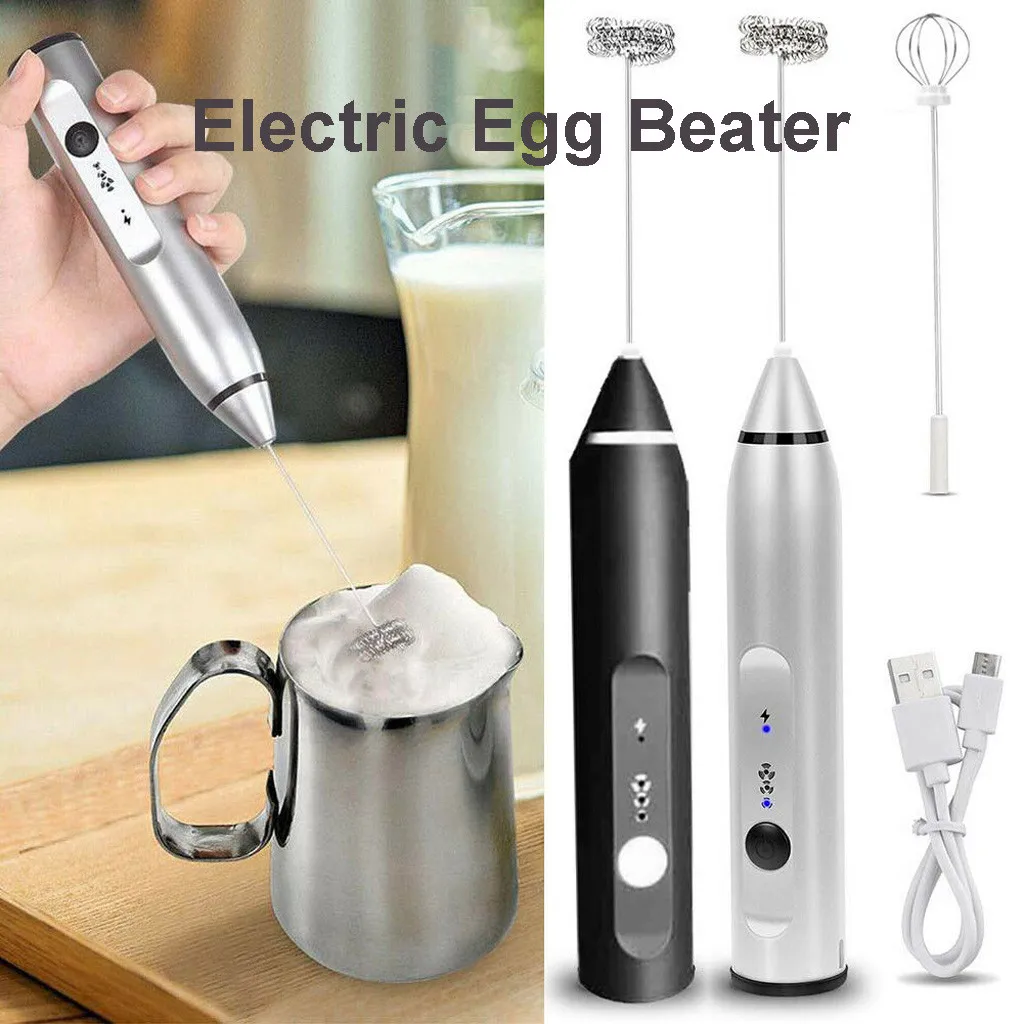 Goede Melk Drinken Koffie Whisk Mixer Elektrische Eiklopper Frother Foamer Mini Handvat Stirrer Praktische Keuken Accessoires Koken Gereedschap