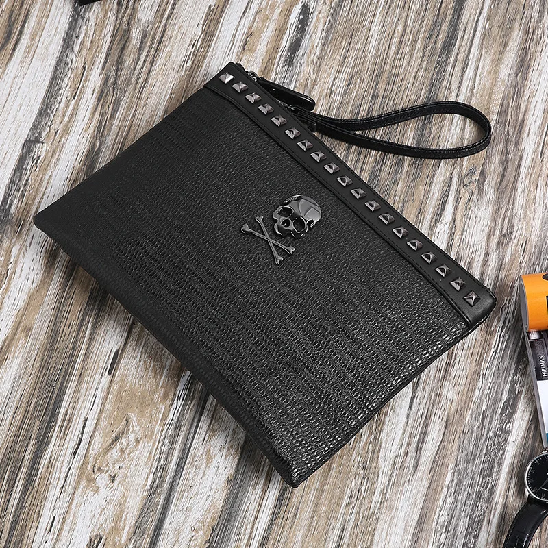 

Ghost Head Hand Take Package Human Skeleton Pattern Leisure Time Single Shoulder Span wallet men handbag Trend