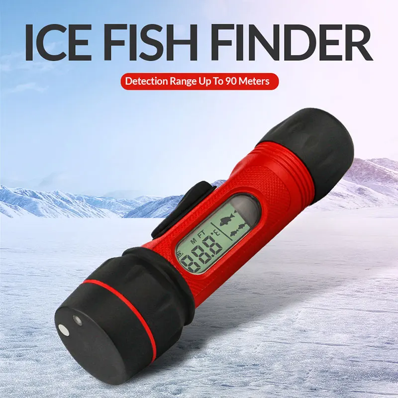 

Portable Fish finder Wireless Echo Sounder 0.8-90m Depth Digital Handle Transducer Sensor Sonar Ice Fishing Fishfinder
