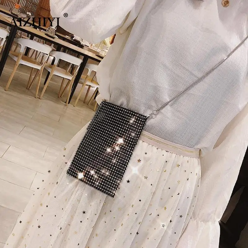 

2019 Woman Handbags Bags fashion Luxury Designer Rhinestone Shoulder Bags Women's Crossbody Phone Bags evening clutch bags