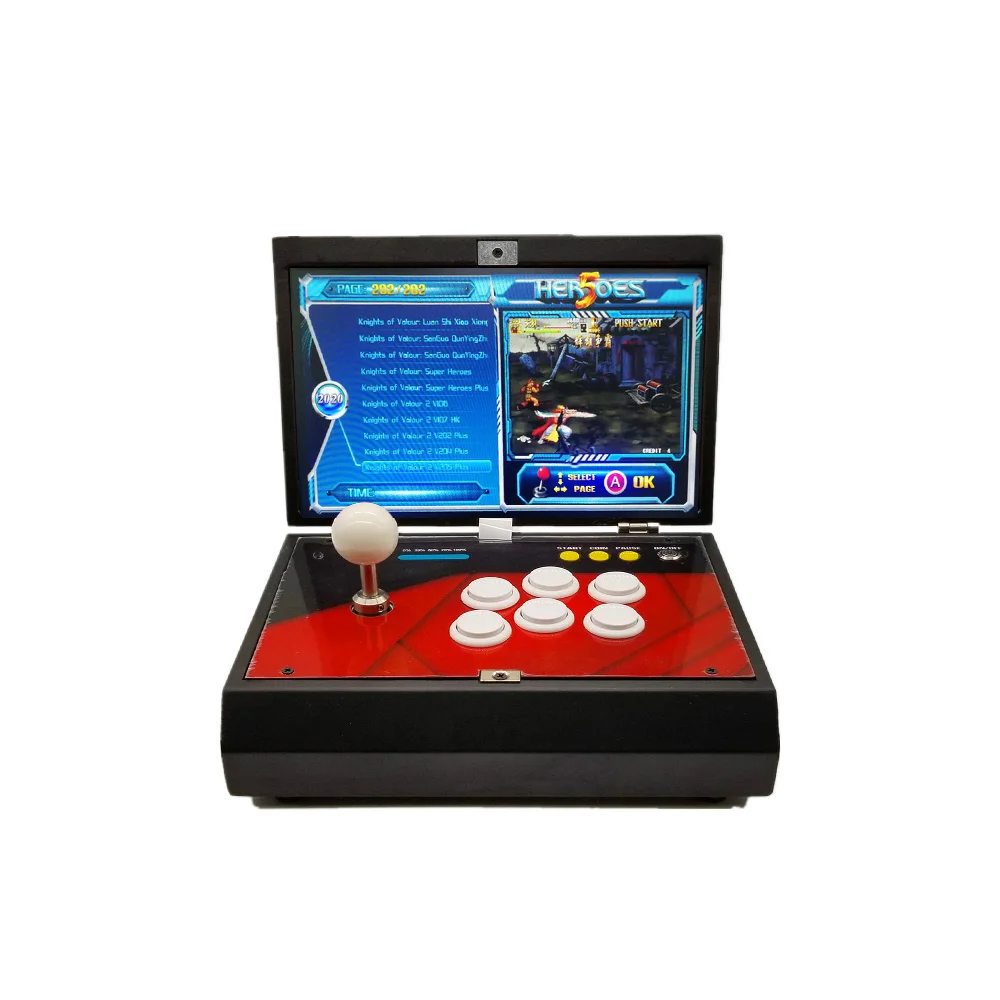 

Hero strom Pandora 10 " Inch LCD 1388 in 1 Mini Arcade Console Zero Delay Joystick Buttons PCB Board Retro Video Arcade Machine