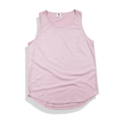 Джастин Бибер Стиль Мужской жилет хлопок майка для мужчин сплошной цвет Мужские футболки Высокая Уличная мода новые мужские топы хип-хоп одежда - Цвет: Розовый