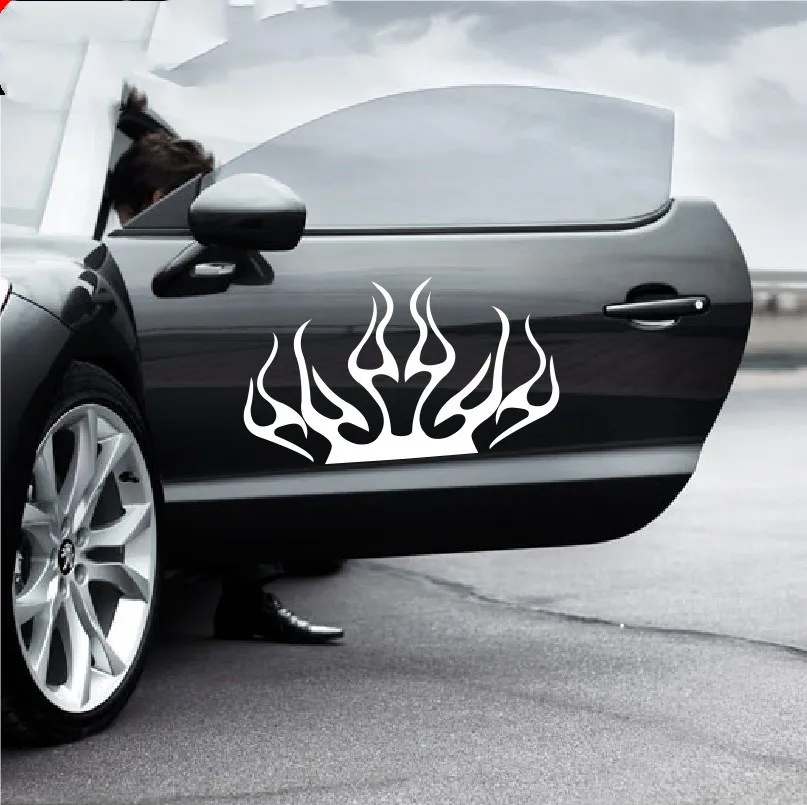 Наклейка на голову автомобиля с изображением пламени тотема, капот, автомобильная наклейка, наклейки на дверь автомобиля, Водонепроницаемые Светоотражающие персональные модификации-368