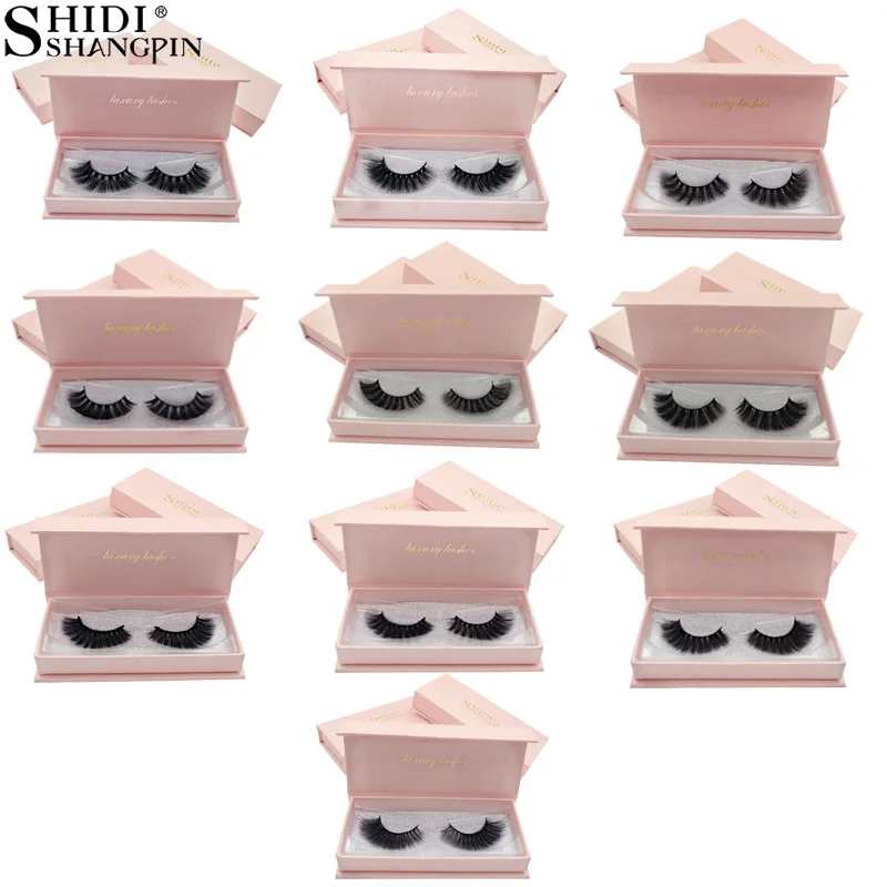 

SHIDISHANGPIN 3d mink false eyelashes natural long makeup full strip lashes 3d mink false lashes 1cm-1.5cm 1 pair eyelashes