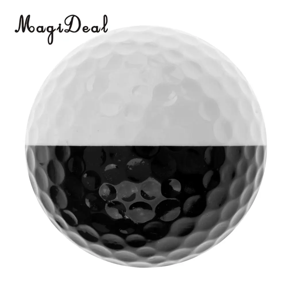 MagiDeal Professional Golf Ball - Golf Training Soft Balls - Practice Ball Black and White