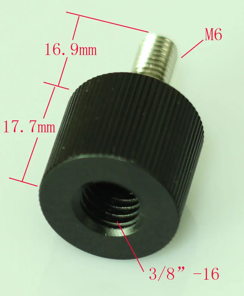 3/" Женский до M6 мужской Преобразует винт-адаптер с наружной резьбой для направляющий рельс системы и штатив-Трипод для камеры