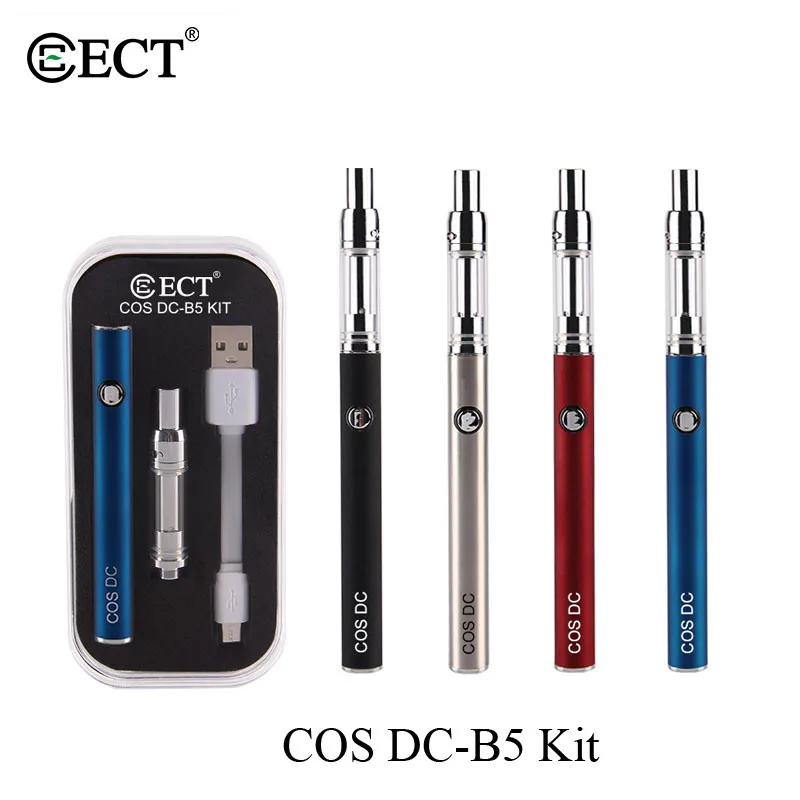 

Vape Pen Kit ECT COS DC B5 Starter Kit With 450mAh Cos Preheat battery Vape Mod and 0.5ml B5 Atomizer E Cigarettes For Thick Oil