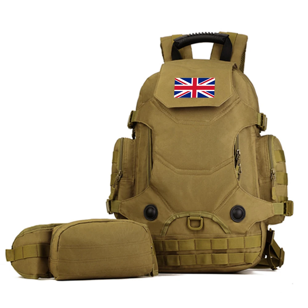 

2 Set Men Casual Nylon Backpacks Military Mountaineering Bag For Men'S Rucksack Travel