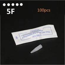 5F* 100 шт, одноразовые иглы для татуажа, наконечники, пластиковые колпачки, принадлежности для 2011, набор для машины, одиночная посылка