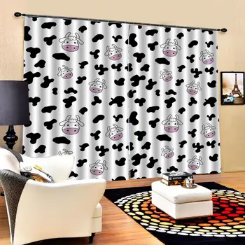 

Blackout curtain cartoon curtains Chinese Customized 3D Blackout Curtains Living Room Bedroom Hotel Window curtains