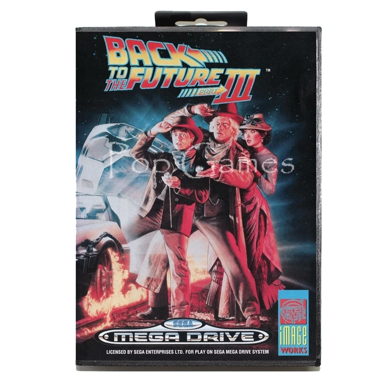 Назад в будущее 3 с коробкой для 16-битной игровой карты Sega MD Mega Drive видеоконсоли