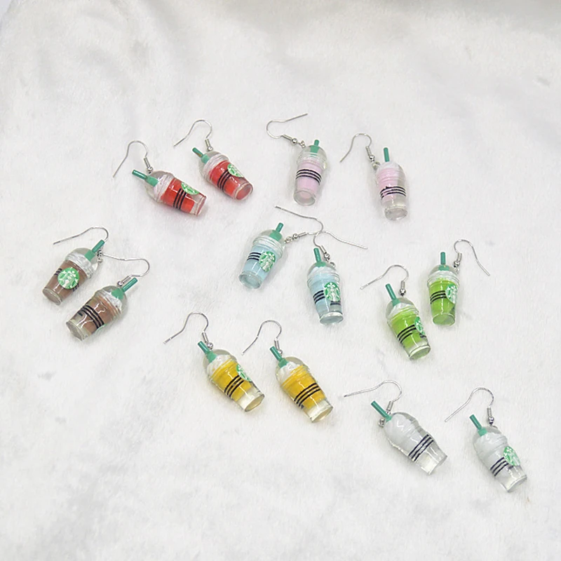 

cute coffee cup Drop Earrings for Women Fashion Accessories Girl DIY Handmade Unique Personality Dangle Earrings Jewelry Gift