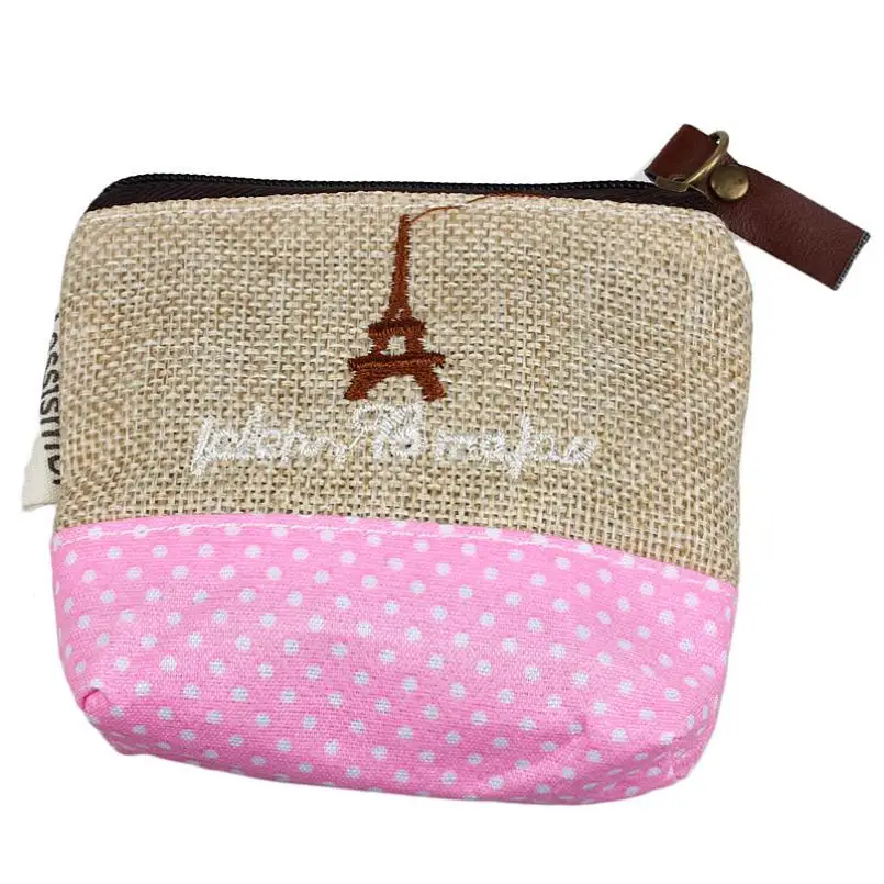 Mint New Small Canvas Purse Zip Wallet Lady Coin Case Bag Handbag Key Holder Jun17