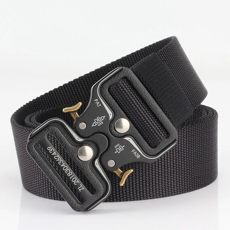 

10 Color Canvas Army Belt Men Tactical Designer Belts For Jeans Pants Casual Black Belt Metal Buckle Long Adjustable Waist Belt