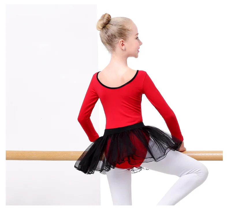 Китайский узел балетная пачка костюм красный черный платье для танцев Лирический обувь девочек хлопок балетная одежда