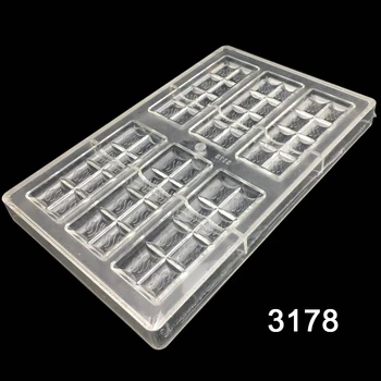 

One Piece New Arrival 6x2Lines Chocolate Bar Mold Polycarbonate Jelly Mould Hard Injection PC Candy Tray Pastry Baking Dish
