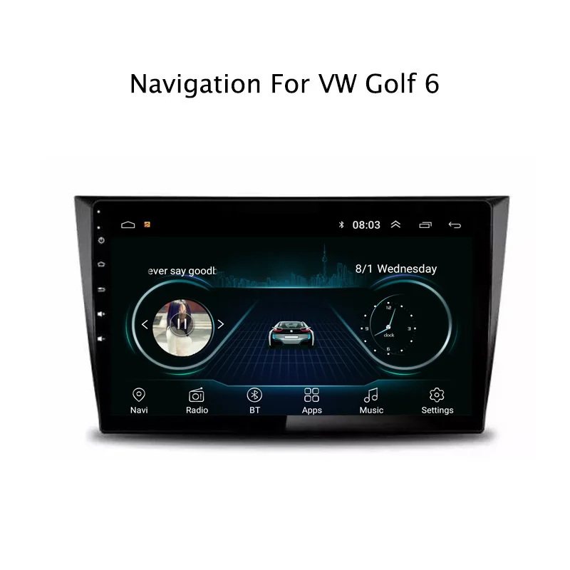 Cheap 9" 2.5D IPS Android 8.1 Car DVD GPS Player For VW Golf 6 2008-2013 Car Radio Stereo Head Unit with Navigation 1