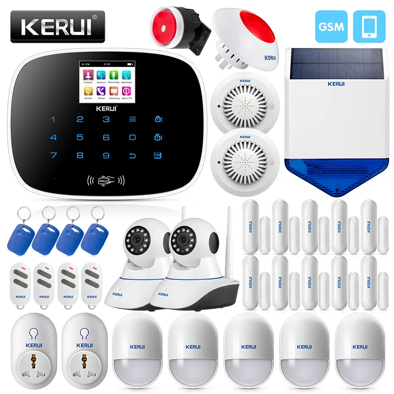 

KERUI LCD GSM Wireless Home Business Security Alarm System DIY Kit with Auto Dial Motion Detectors Appliance Control