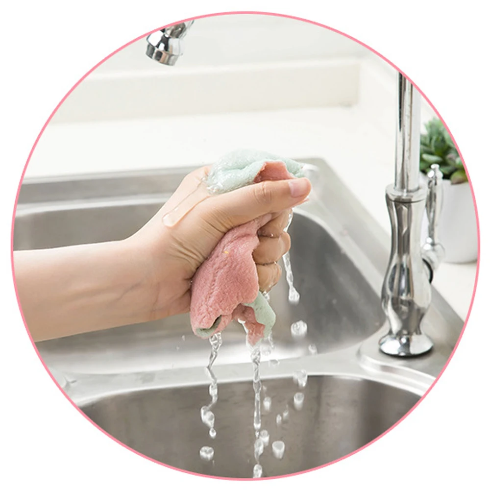 kichen tools Super Absorbent Microfiber kitchen dish Cloth High-efficiency tableware Household Cleaning Towel gadgets cosina (5)