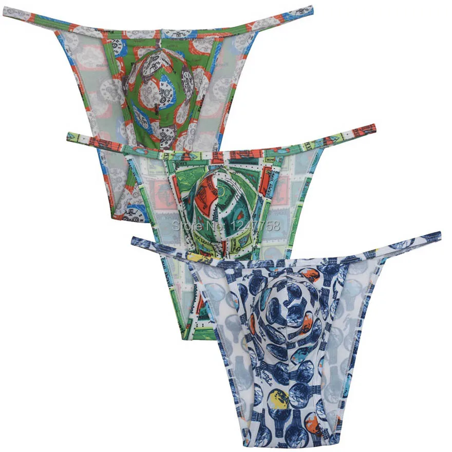 

Sexy Men's String Side Bulge Pouch Brazilian Brief Thong Underwear Bath Skimpy Briefs