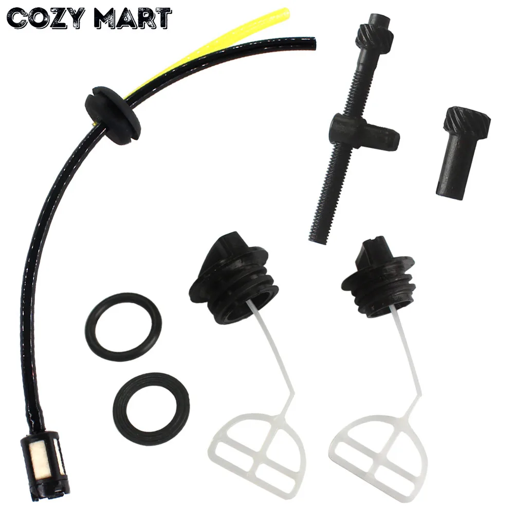 Plastic Fuel Cap and Oil for Chinese 45cc/52cc/4500/5200/5800 Chainsaw &amp Screw Tensioner Chain Adjuster Line Grommet | Инструменты