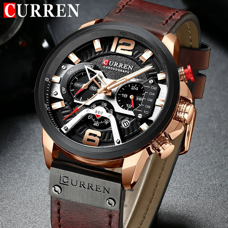 CURREN Relogio Masculino спортивные часы для мужчин Топ бренд Роскошные Кварцевые Мужские
