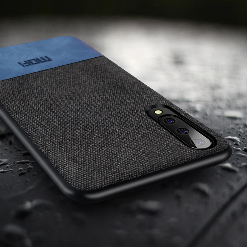 MOFi case for Samsung A50 case cover shockproof back cover cloth fabric protective silicone cases capas for Galaxy A30 A70 case