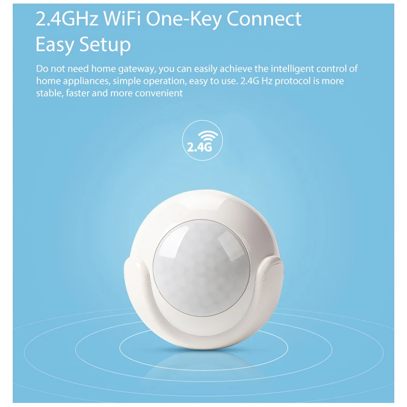 SMARSECUR bezprzewodowy Wifi PIR alarm z czujnikiem ruchu detektor inteligentne moduły automatyki domowej działa IFTTT Smart Life APP SMARSECUR bezprzewodowy Wifi PIR alarm z czujnikiem ruchu detektor inteligentne moduły automatyki domowej działa IFTTT Smart Life APP