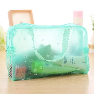 Новая модная сумочка для карандашей Защита окружающей среды ПВХ прозрачный Органайзер Карандаш Чехол принадлежности для школьников, студентов подарок - Цвет: Green