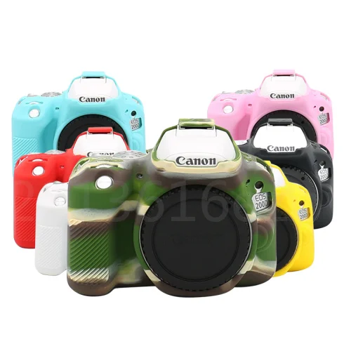 Резиновый мягкий силиконовый чехол Защитный чехол для камеры Canon EOS 200D Rebel SL2 Kiss X9 DSLR