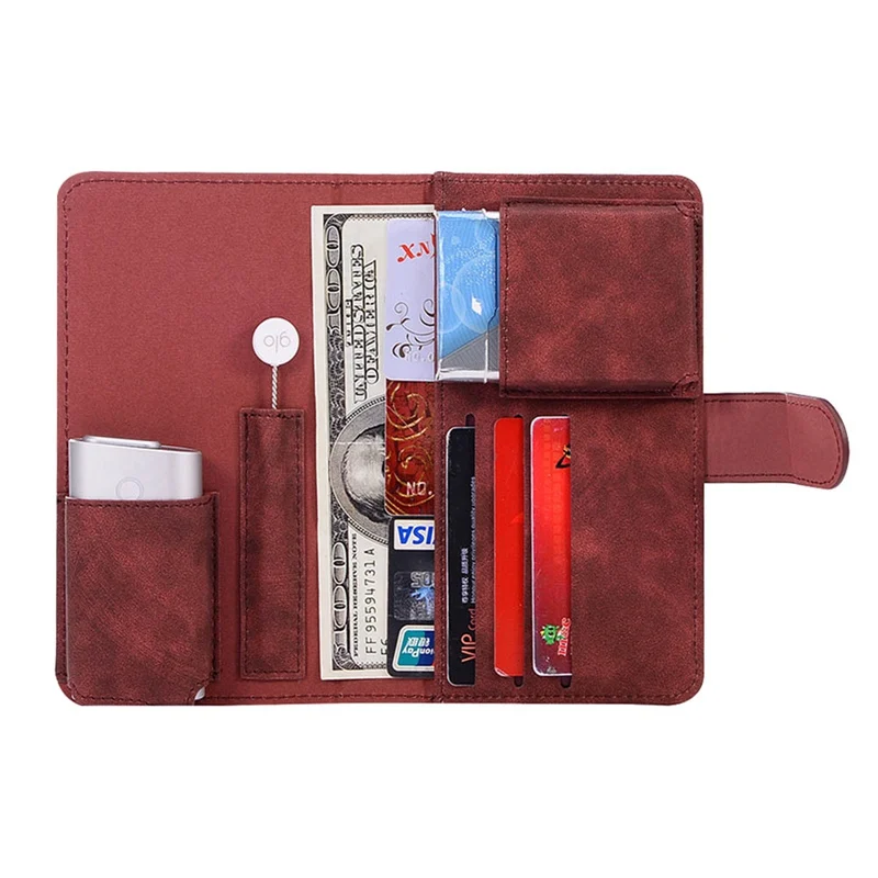 Длинная стильная сумка из полиуретана, защитный чехол, чехол, подходит для IQOS Wallet Case, электронная сигарета в кожаном футляре