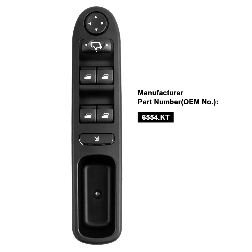 Переключатель Стеклоподъемника YAOPEI 6554.ER/ 6554.KT/ 6554.QC для Peugeot * 207 307 307CC 307SW 6554KT 6554QC